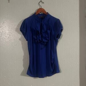 Heart Soul XL Women’s BLOUSE Top Ruffle Collar Keyhole Y2K Stretchy Feminine